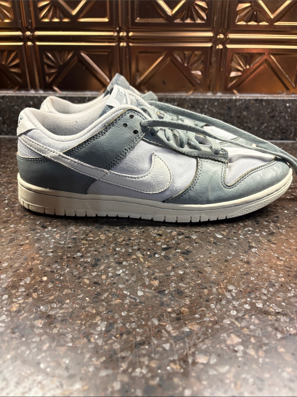 Nike Men’s Low-Top Sneakers in Light sage green  and White